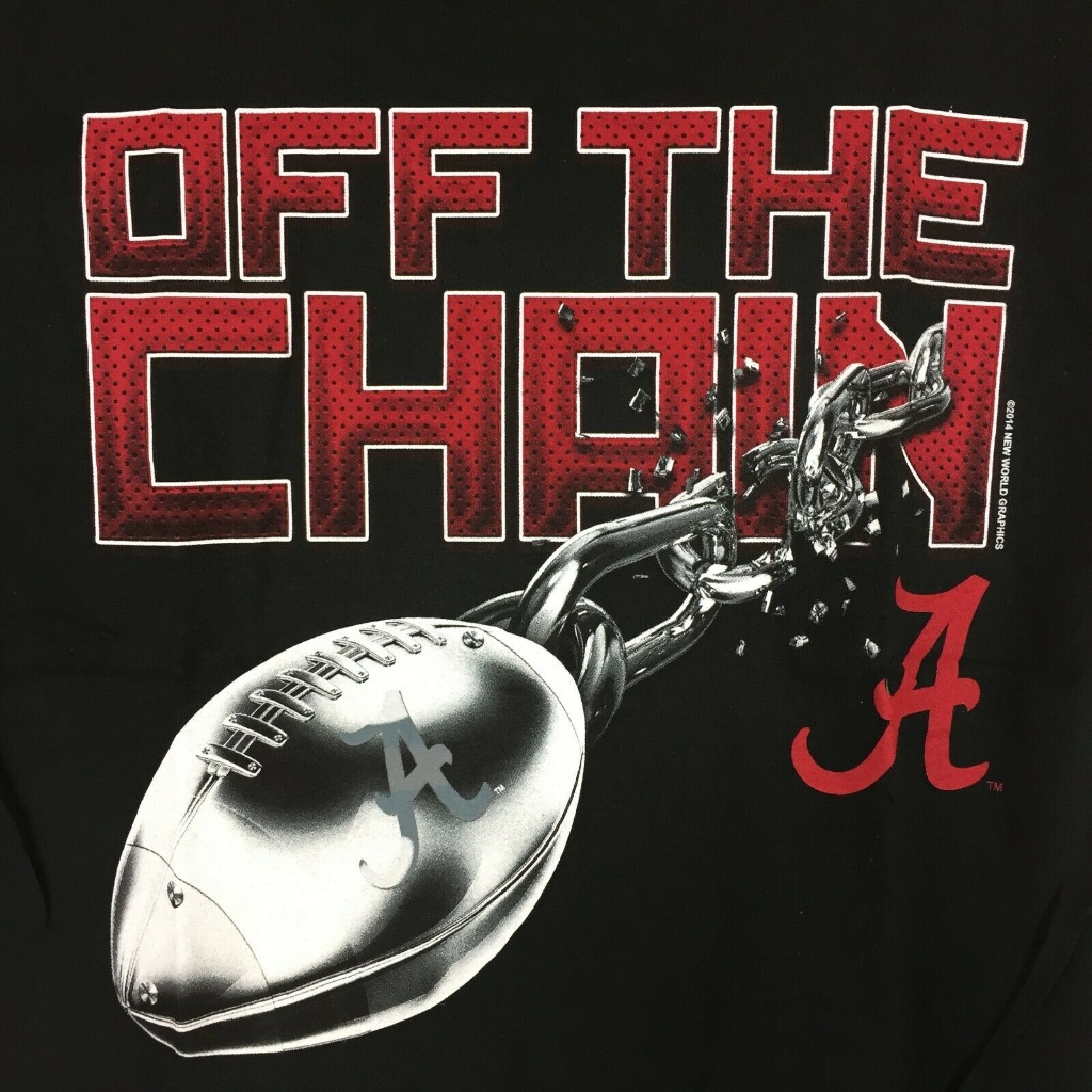 Alabama Crimson Tide TShirt Football Chain Tee